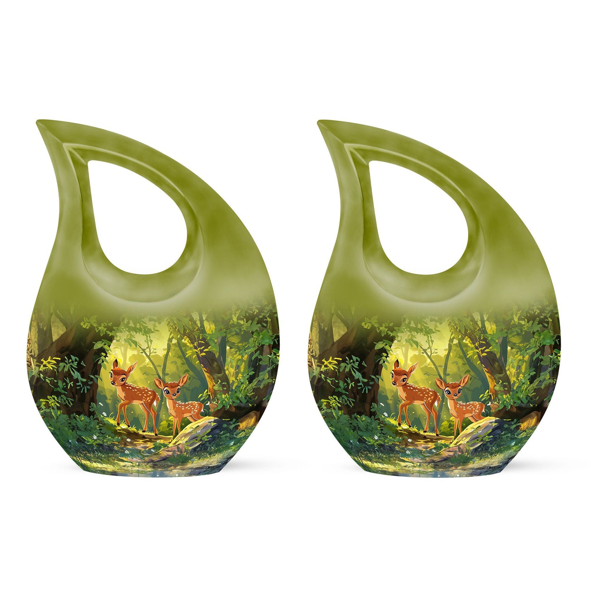 Customizable 10 inch Deer Themed Cross Drop Memorial Urn