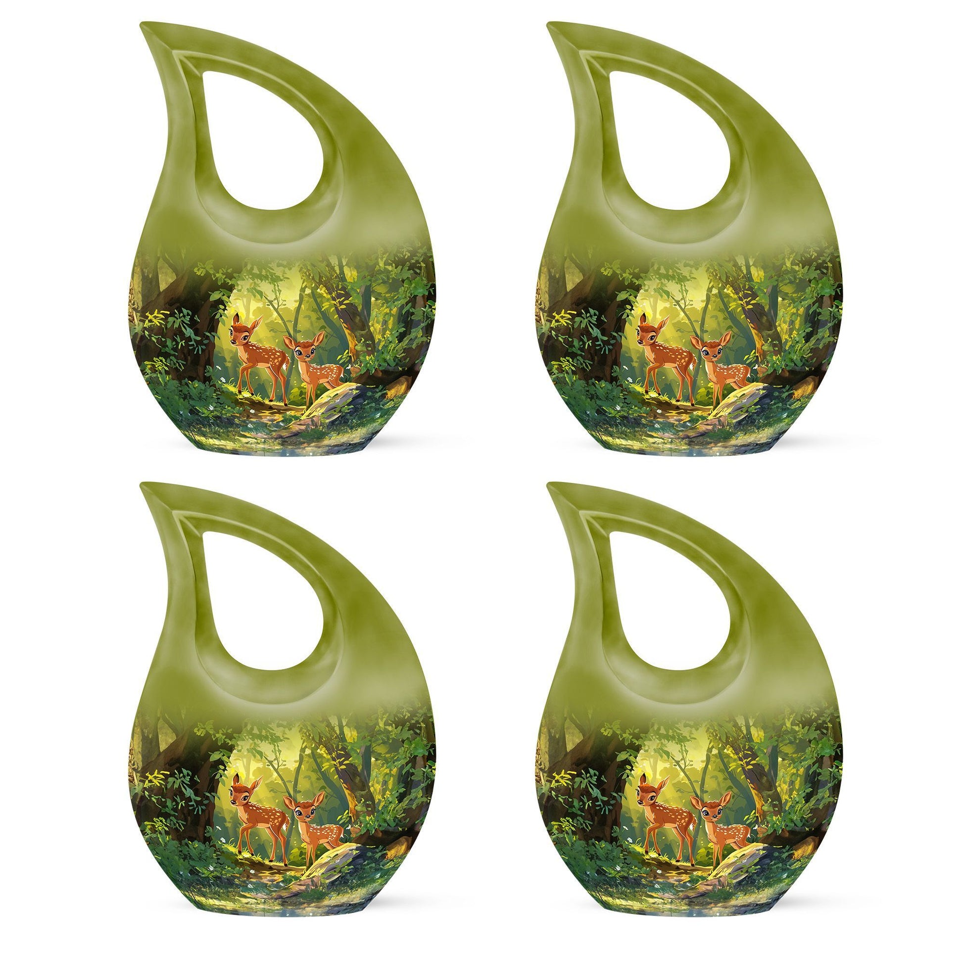 Customizable 10 inch Deer Themed Cross Drop Memorial Urn