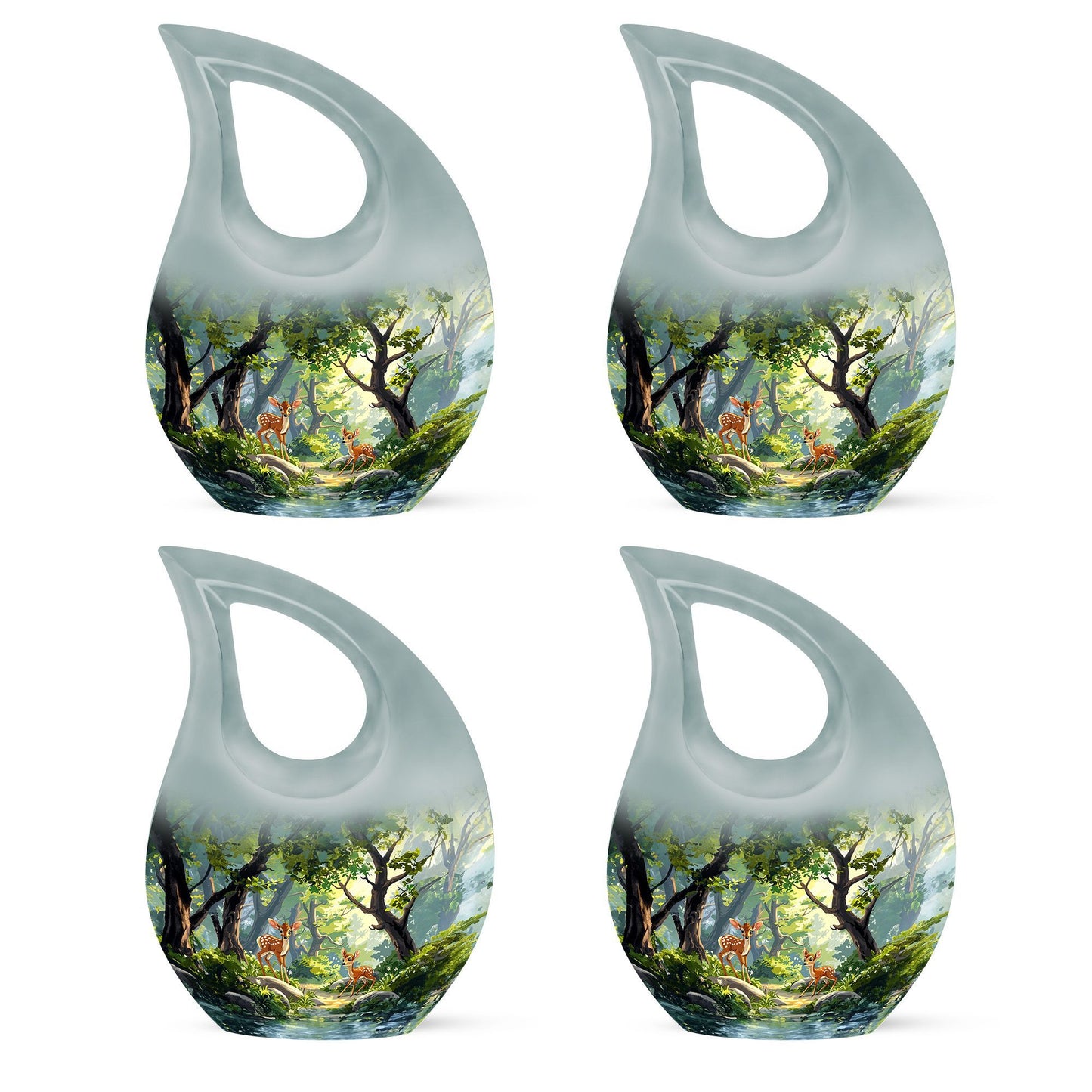 10 Inch Cross Drop Deer Urn 