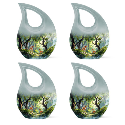 10 Inch Cross Drop Deer Urn 