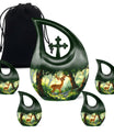 Deer themed Cross Drop design Large Urn 