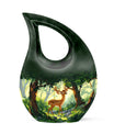 Deer themed Cross Drop design Large Urn 