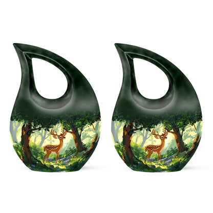 Deer themed Cross Drop design Large Urn 