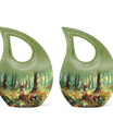 10-inch Deer-themed Aluminium Cross Drop Design Urn,