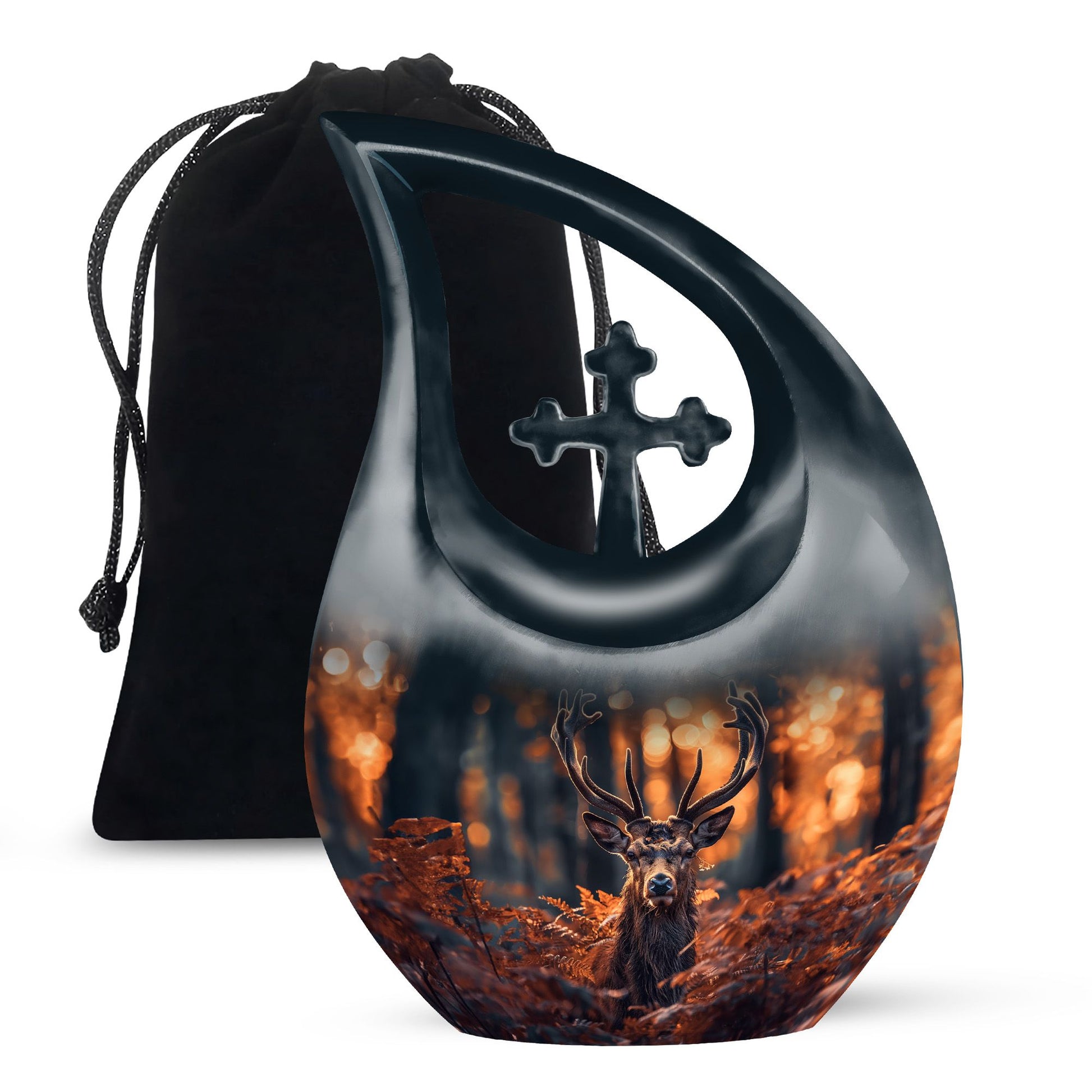 Deer Theme Large Urn 10 Inch