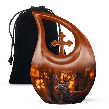 Deer Theme Large Urn 10 Inch