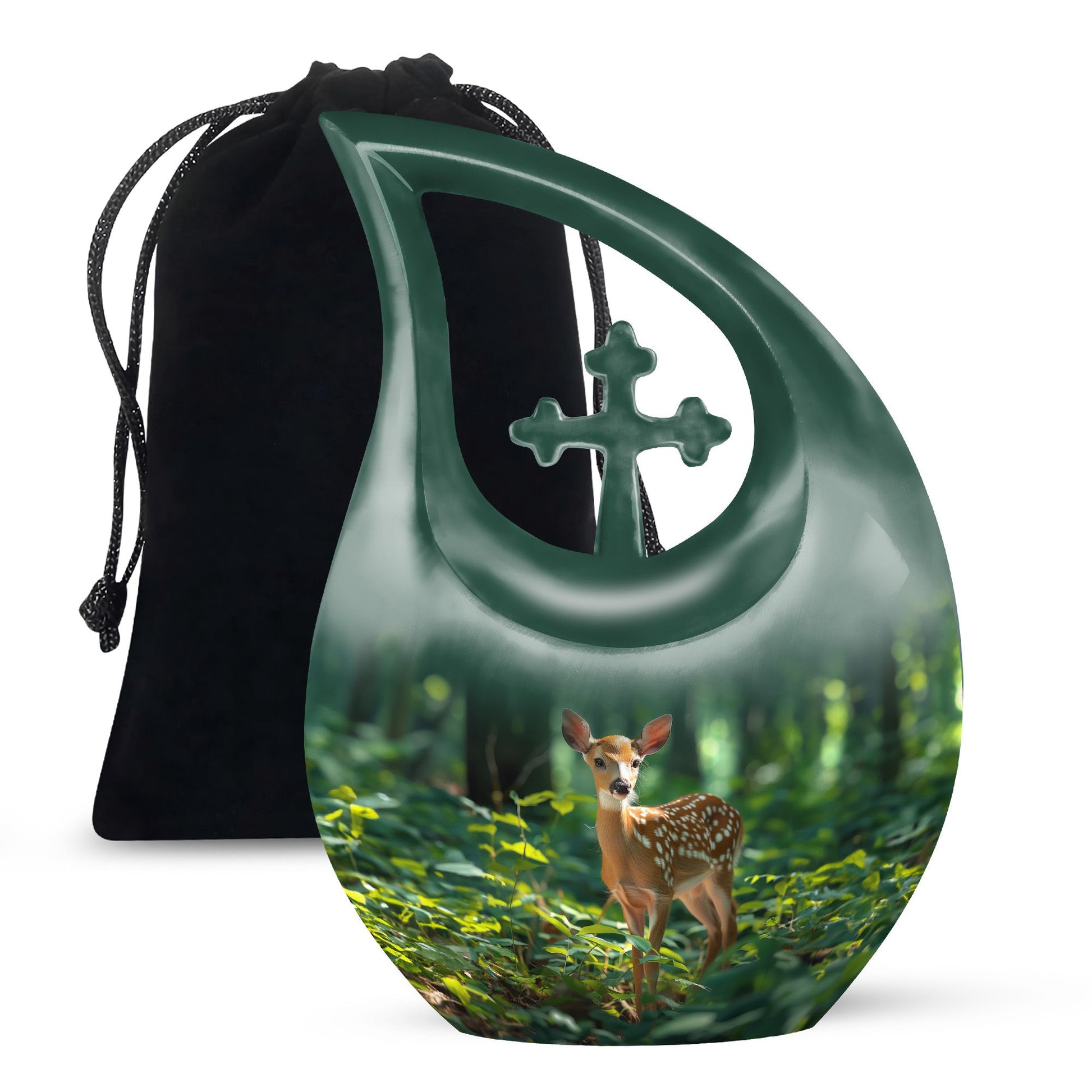 Deer Theme Large Urn 10 Inch