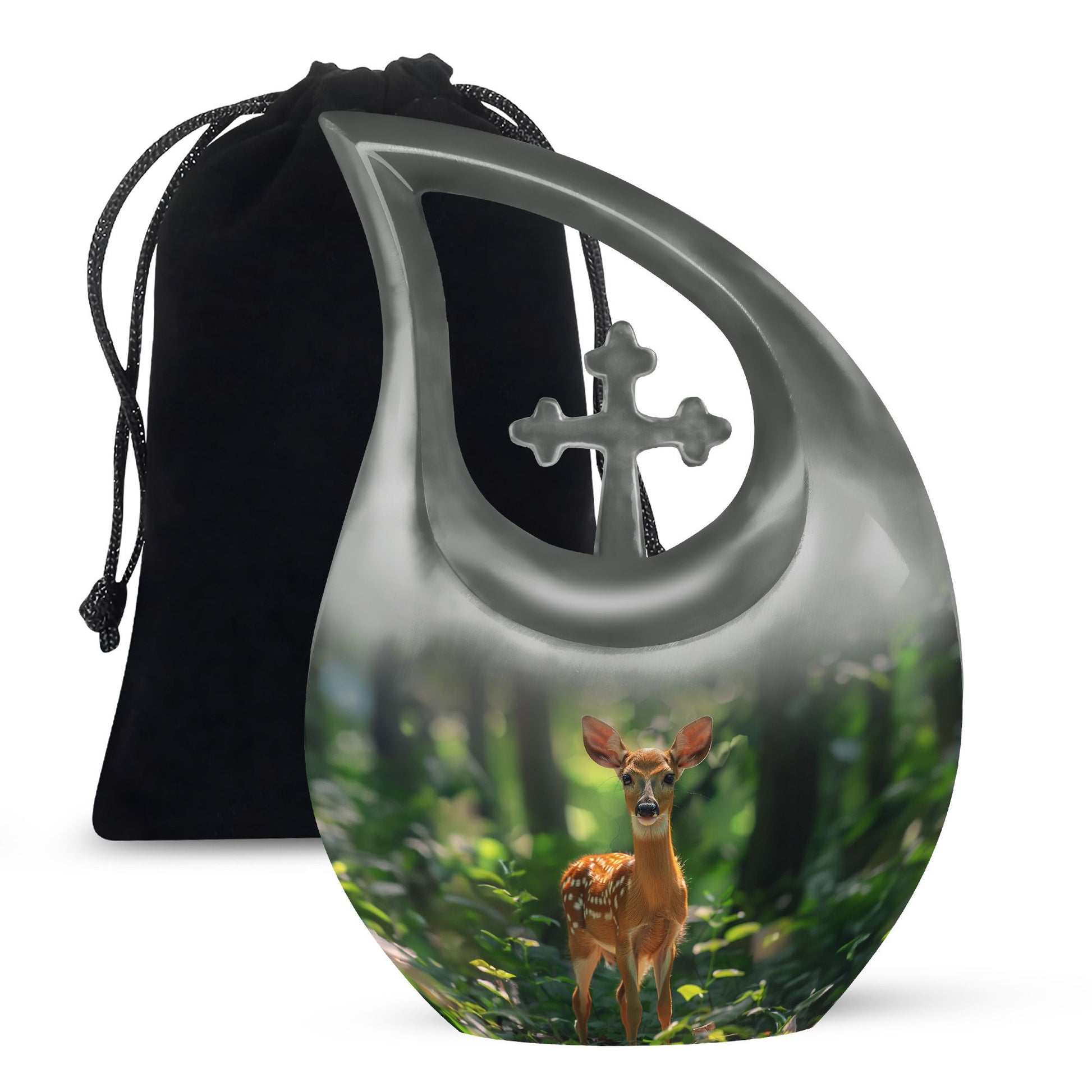 Deer Theme Large Urn 10 Inch