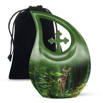 Deer Theme Large Urn 10 Inch