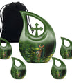 Deer Theme Large Urn With 4 Keepsake Urn