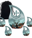 Deer Theme Large Urn With 4 Keepsake Urn