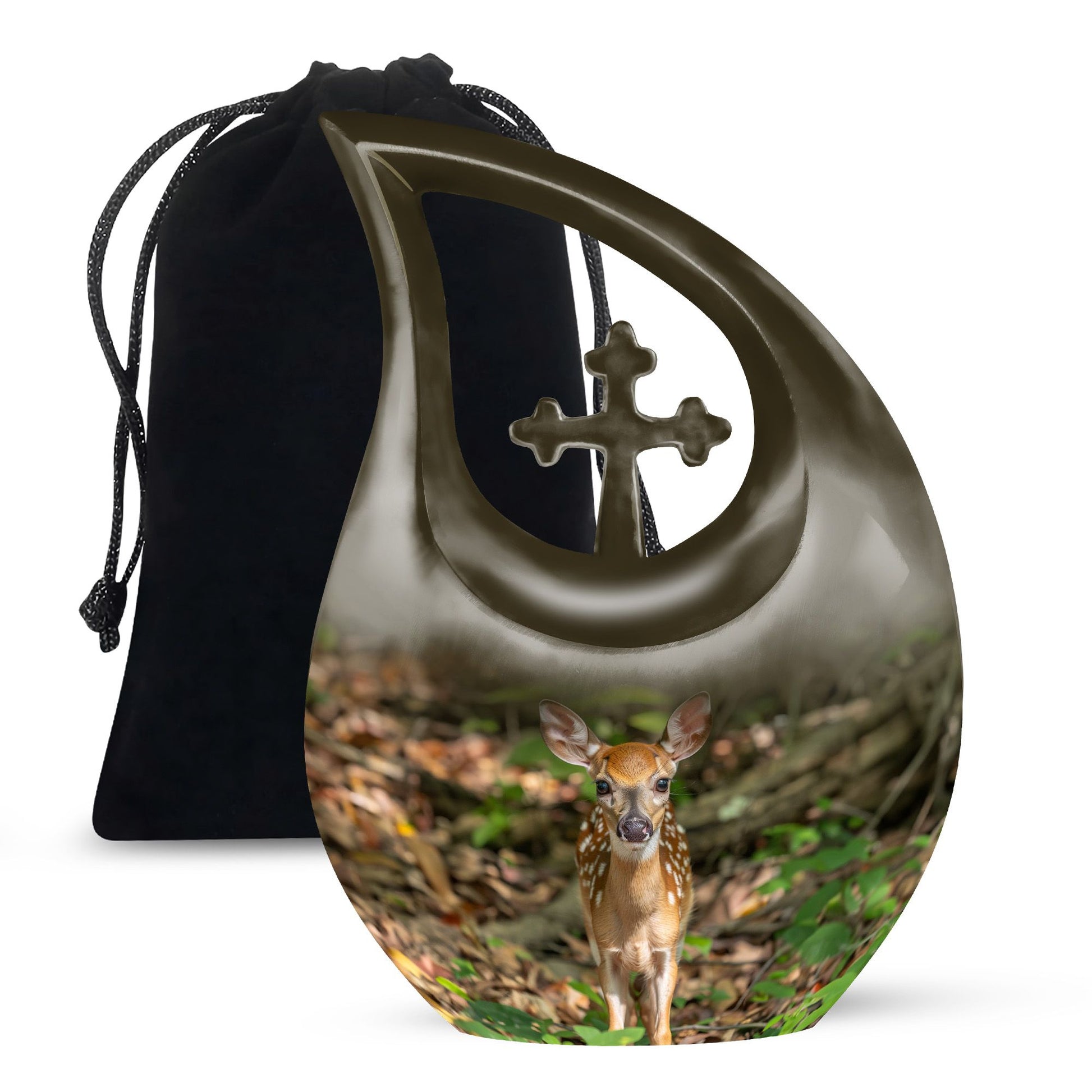 Deer Theme Large Urn 10 Inch