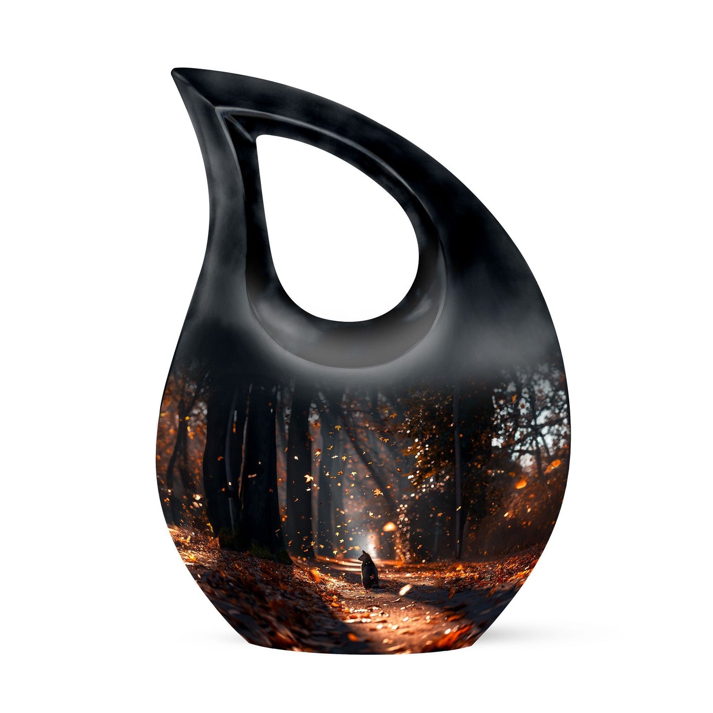 Affordable 10-inch Deer Urn with Cross Drop design