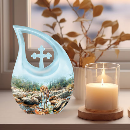 10-inch Deer Urn Vase