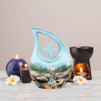 10-inch Deer Urn Vase