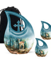 Deer Cremation Urn - Blue Funeral Urns For Human Ashes For Men & Women