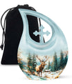 Deer Design Cremation Urn for Cherished Remembrance