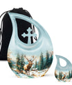 Deer Design Cremation Urn for Cherished Remembrance