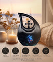 10-inch Fish Theme Cross Drop Urn for Human Ashes