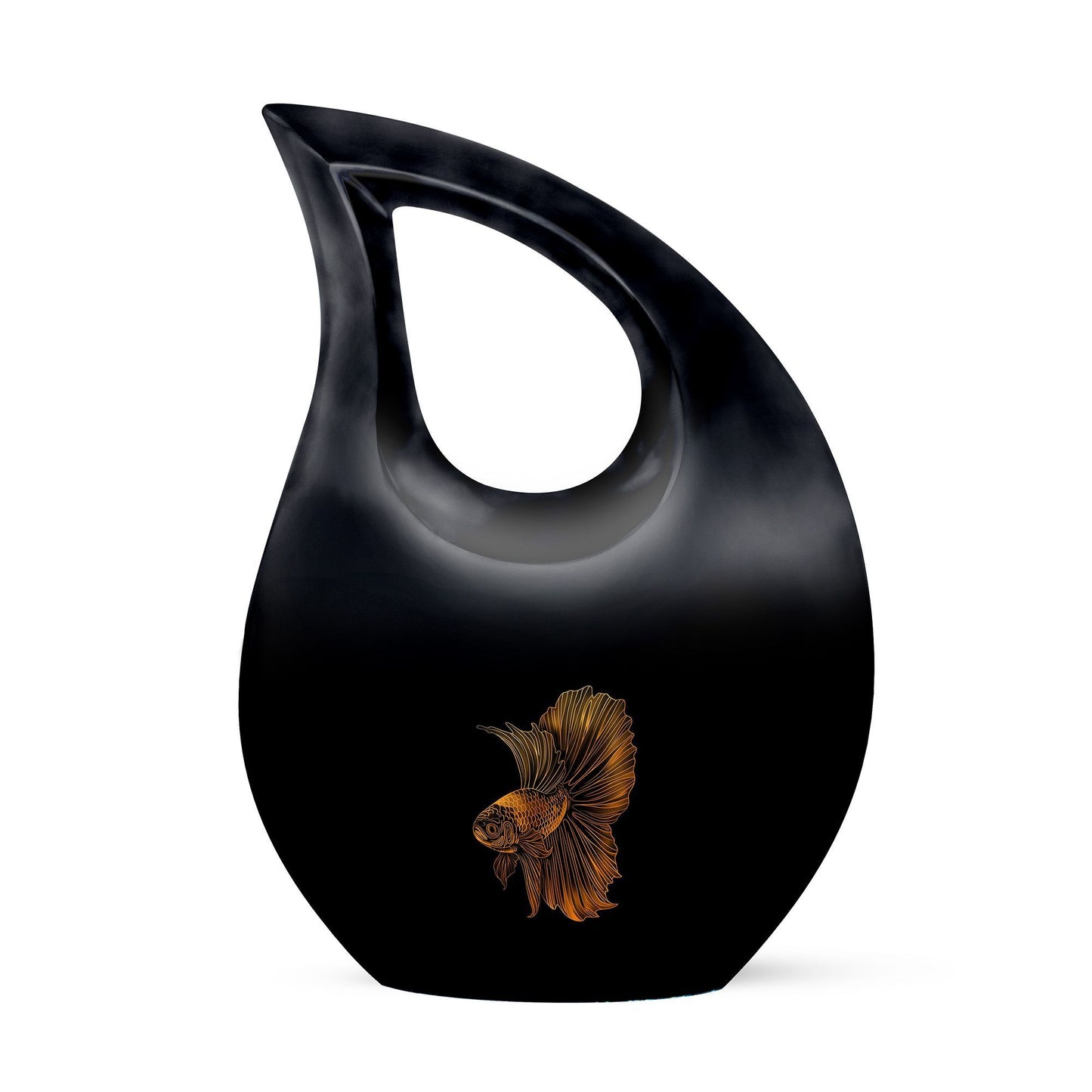 10-inch Fish themed Cross Drop design urn