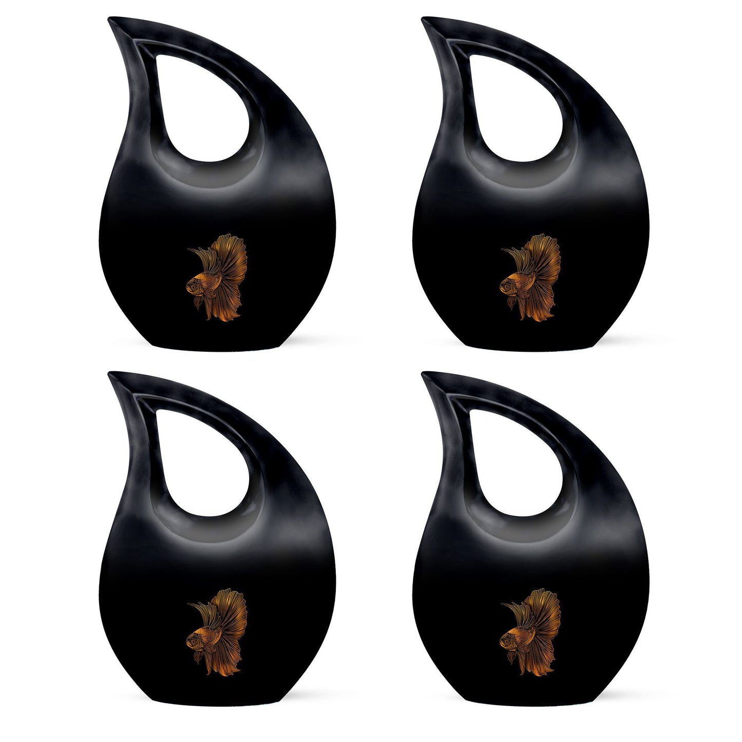 10-inch Fish themed Cross Drop design urn