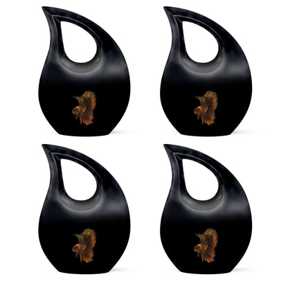 10-inch Fish themed Cross Drop design urn