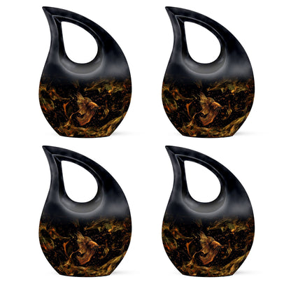 Affordable 10-inch Fish Urn with Cross Drop design