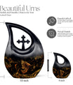 Affordable 10-inch Fish Urn with Cross Drop design