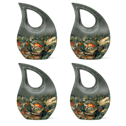 10-inch Fish-themed memorial urn