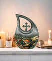 10-inch Fish-themed memorial urn