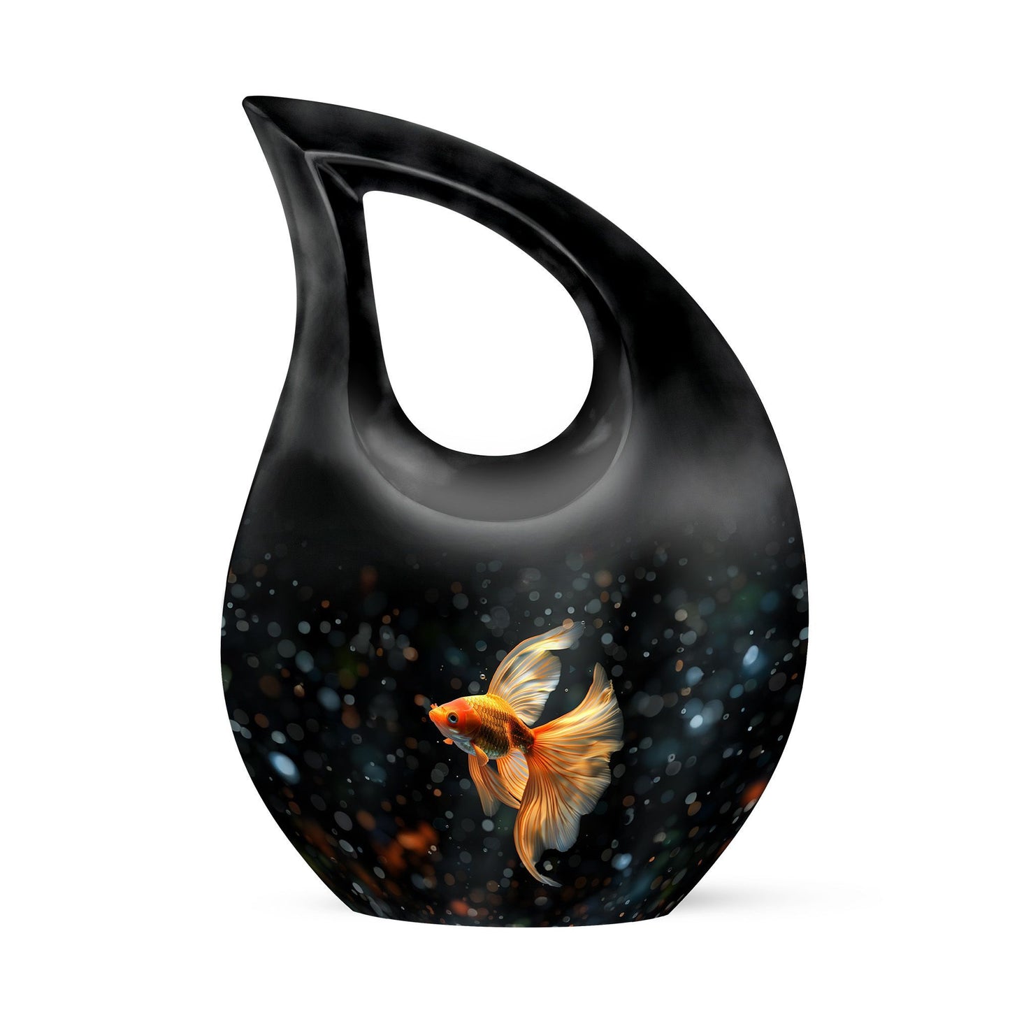 10 Inch Fish-themed Cross Drop Memorial Urn