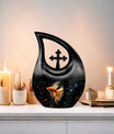 10 Inch Fish-themed Cross Drop Memorial Urn