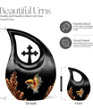 Fish Themed Cross Drop Large Urn for Human Ashes