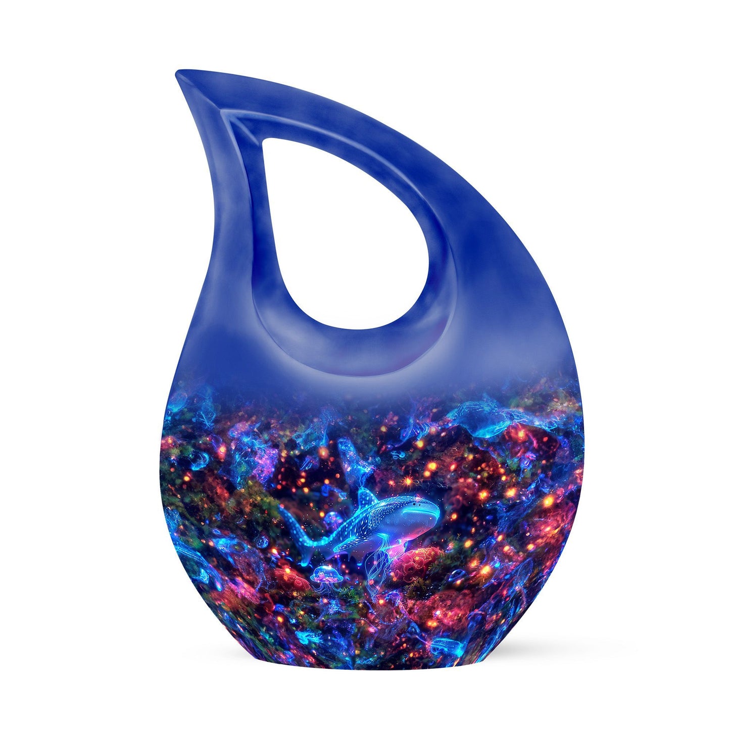 10-inch Fish Urn in Cross Drop design Urn