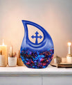 10-inch Fish Urn in Cross Drop design Urn