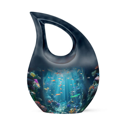 Fish Urn, Cross Drop designed Memorial Urn For Ashes