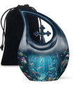 Fish Theme Large Urn 10 Inch