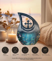 Fish Urn, Cross Drop designed Memorial Urn For Ashes