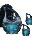 Fish Memorial Urn For Human Ashes - Deep Blue Cremation Urn For Mom
