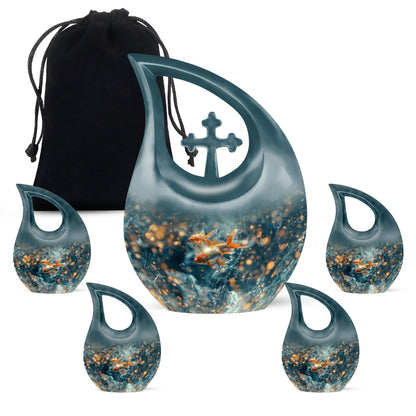 Personalized Fish Cremation Urn for Pet Ashes - 10-inch, 200 cu in - Yatskia
