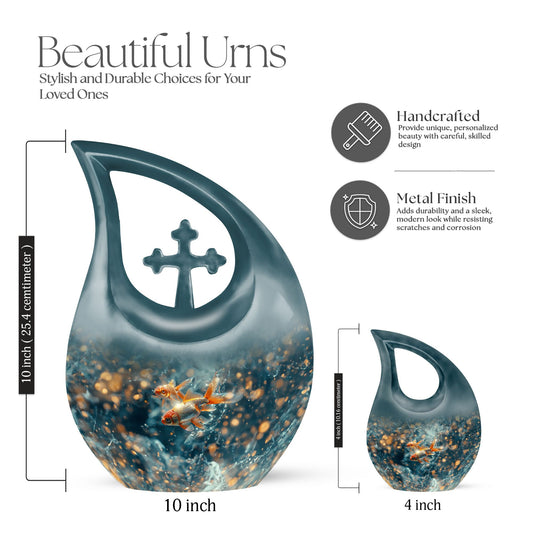 10-inch aluminium large Burial Urn