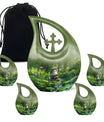 Fishing Theme Large Urn With 4 Keepsake Urn