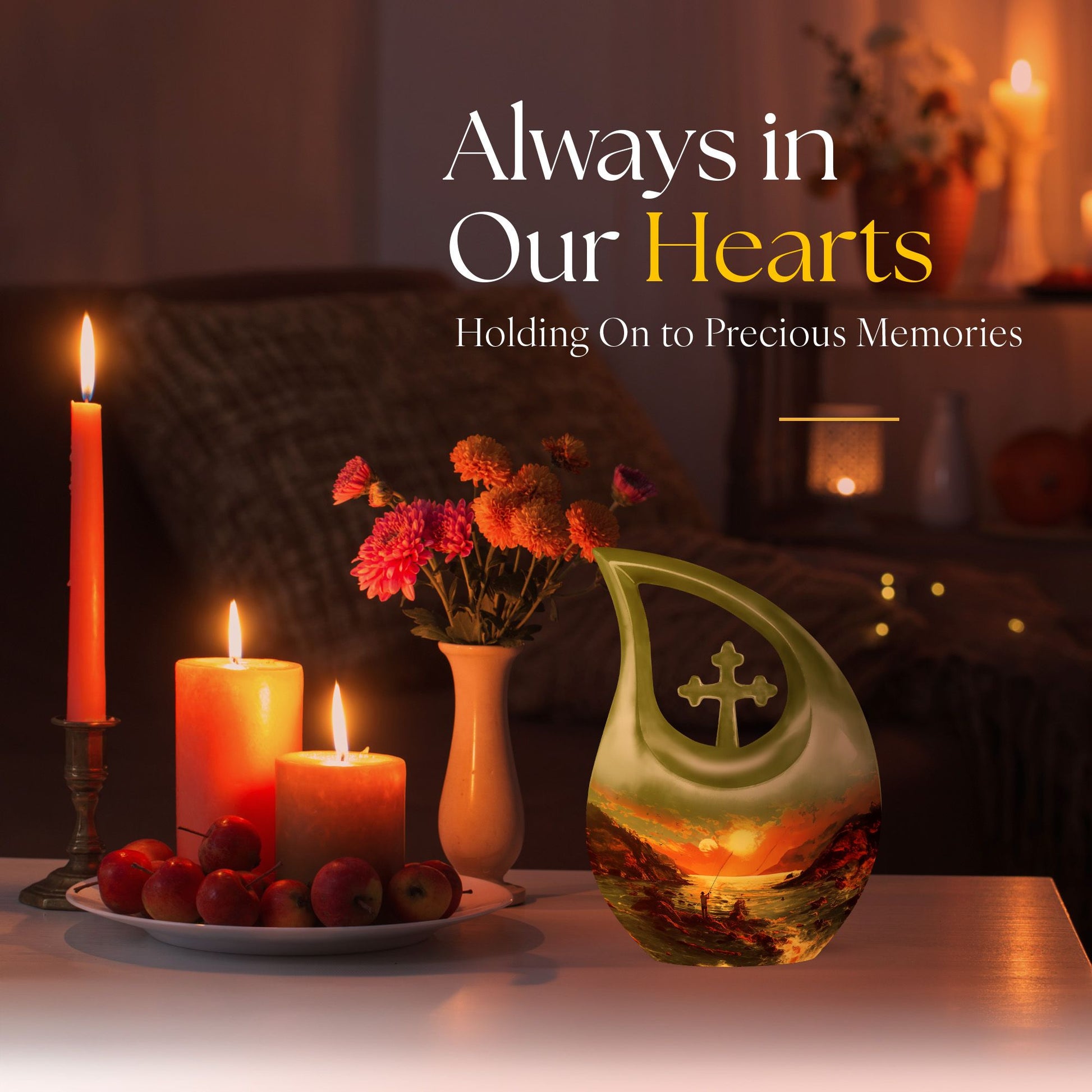 10-inch Cross Drop Fishing Urn