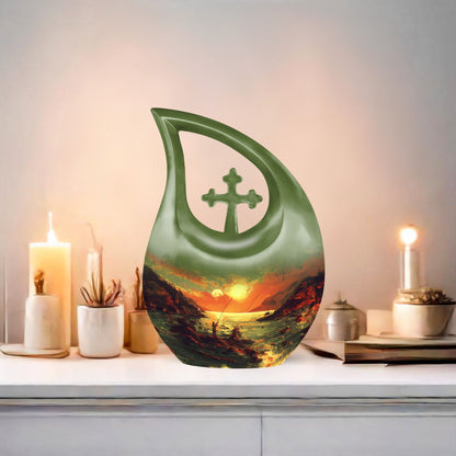 10-inch Cross Drop Fishing Urn