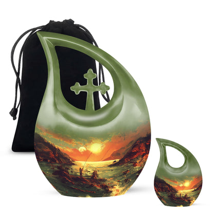 10-inch Cross Drop Fishing Urn