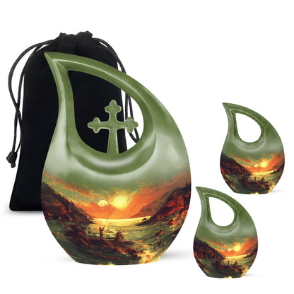 10-inch Cross Drop Fishing Urn