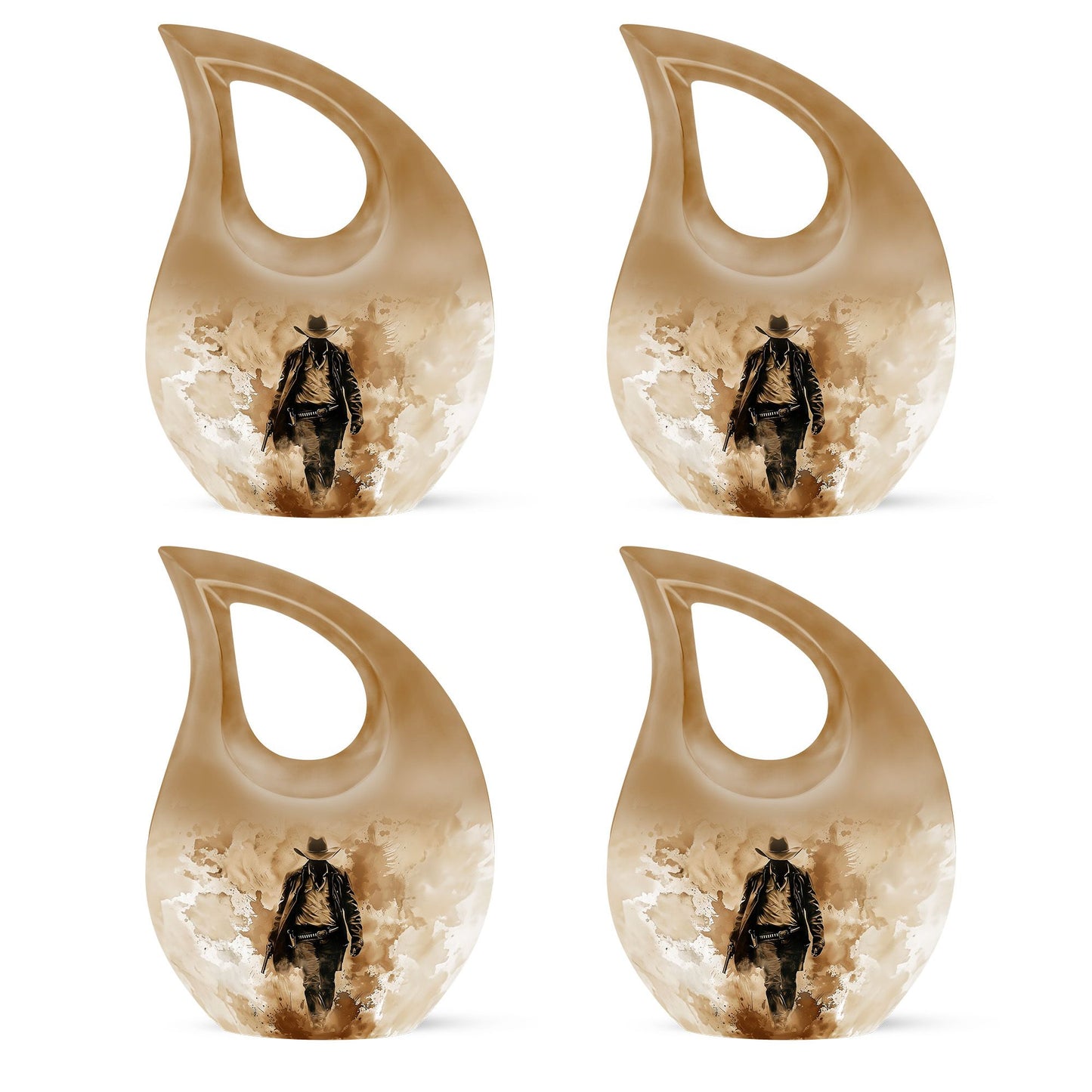 Cowboy Theme 3 Inch Keepsake Pack of 4