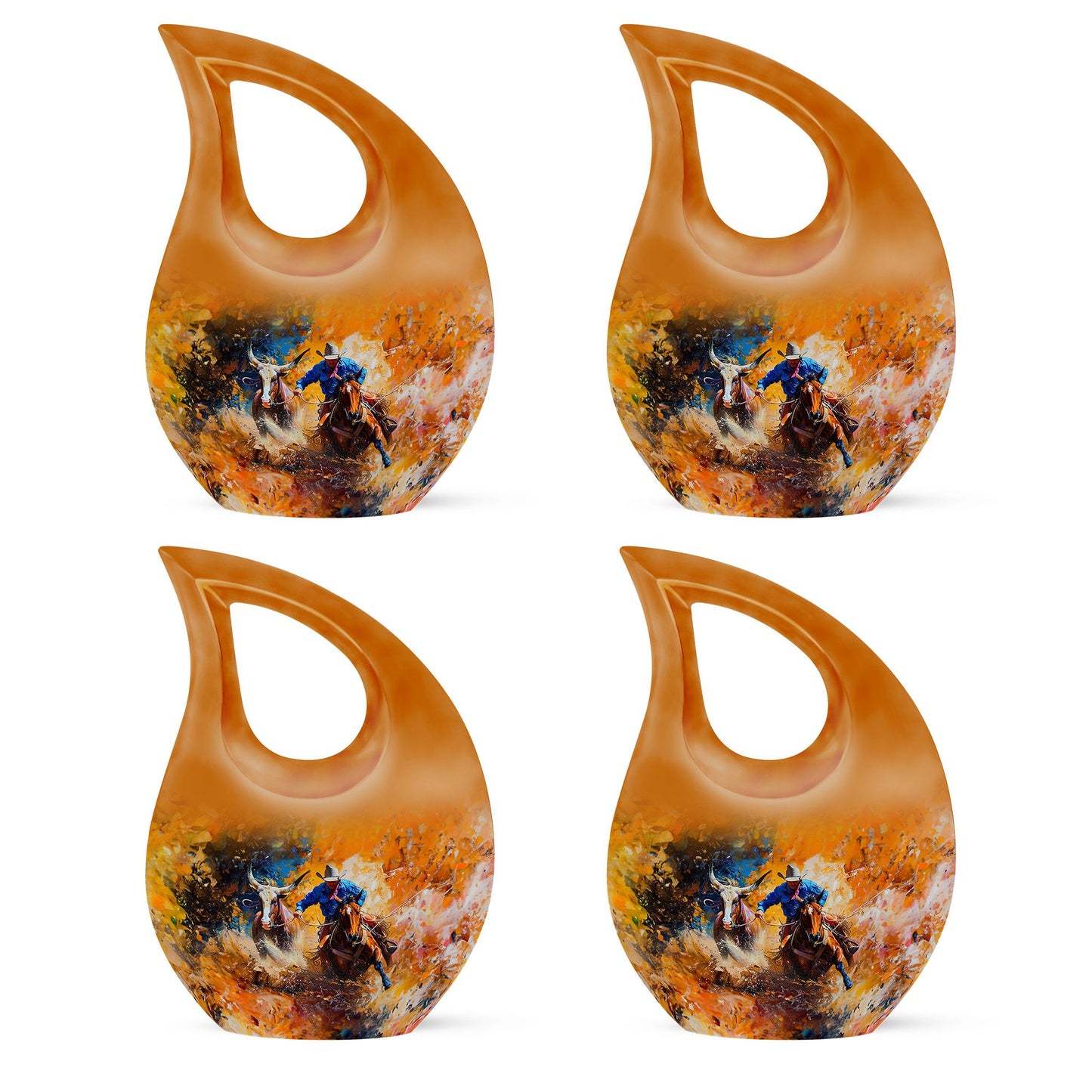 Cowboy Theme 3 Inch Keepsake Pack of 4
