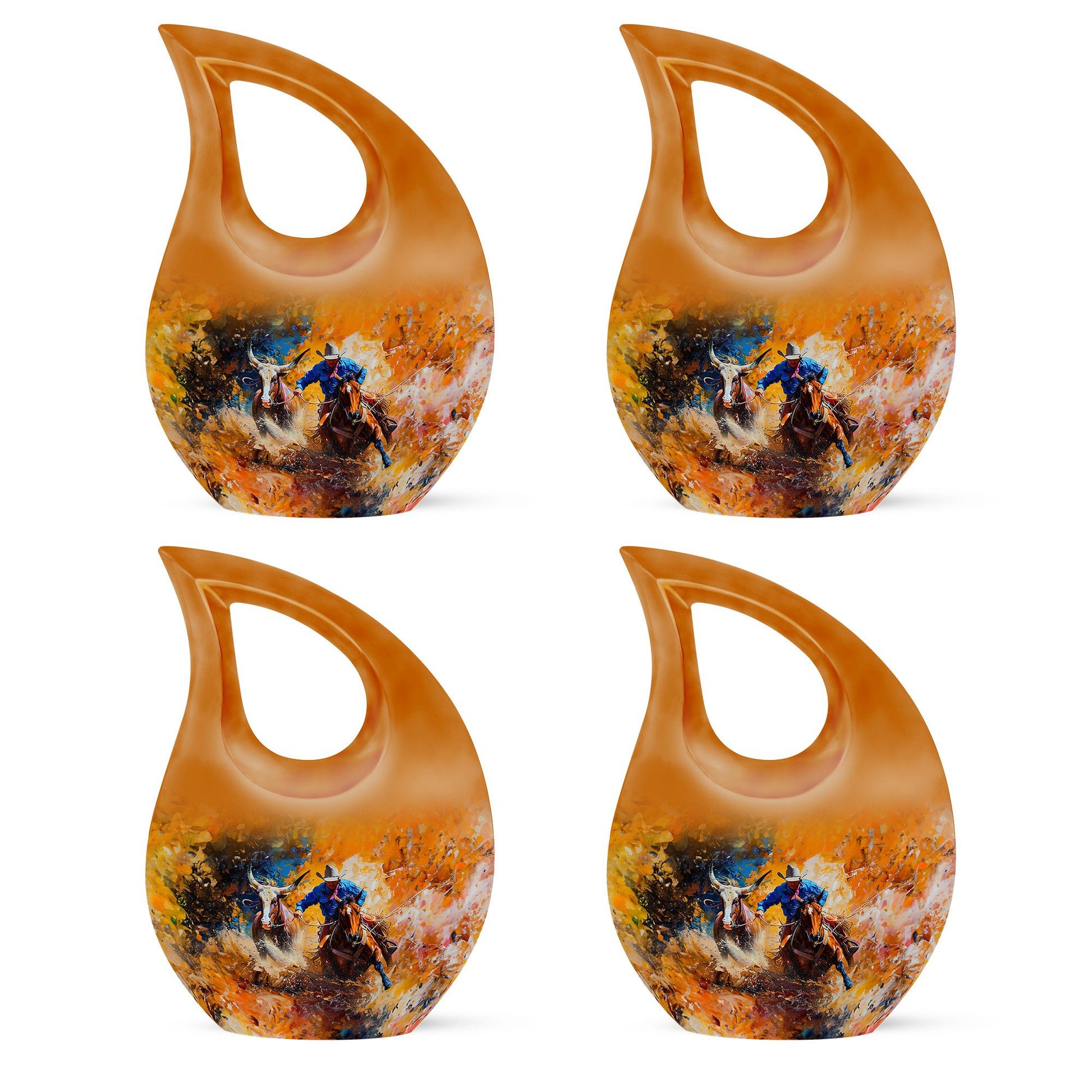 Cowboy Theme 3 Inch Keepsake Pack of 4