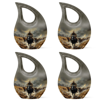 Cowboy Theme 3 Inch Keepsake Pack of 4